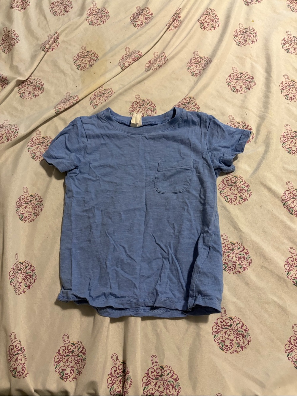 Classic Crewneck Pocket Tee — Blue Kids Shirt